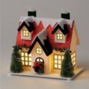 BRAND NEW WONDERSHOP CHRISTMAS 6.5” BATTERY OPERATED LIGHTED PAPER HOUSE